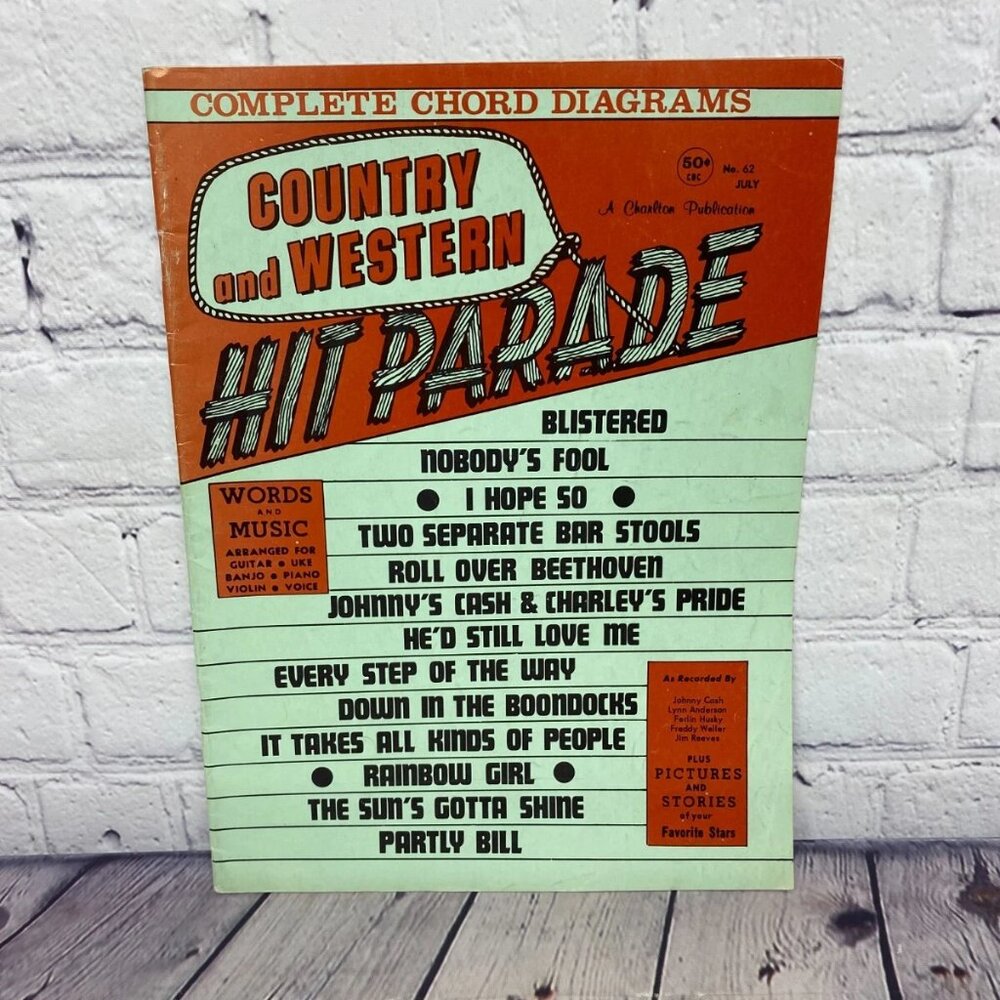 Vintage Country and Western Hit Parade July 1970 - Words and Music Arrangements